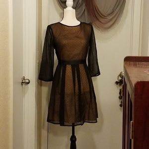 H&M Sheer Polka Dot Dress